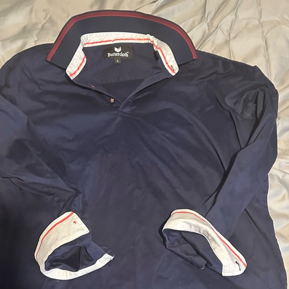 Men’s long sleeve buttercloth shirt Large - Picture 2 of 3